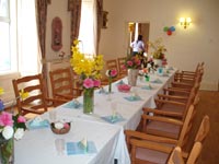 Tables laid for Mothering Sunday
