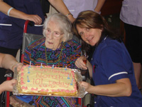 Norah celebrating 101 birthday